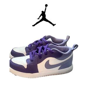 Jordan 1 Low Kids Lavender and White